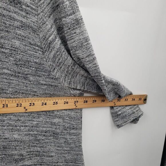 Ruby Rd. 3x Caged Neck Sweater Womens Plus Heathered Gray Black 3/4 Sleeve - Picture 6 of 12